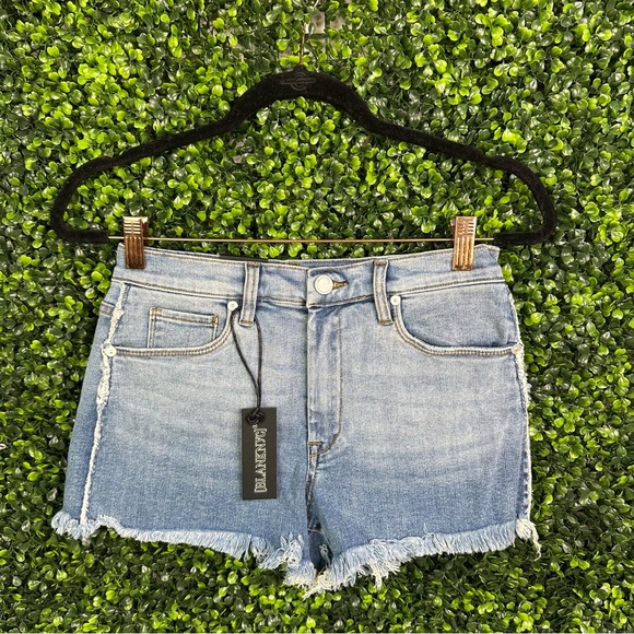 Nwt Blank NYC Light Blue Jean Shorts distressed fray hem The Lenox high rise